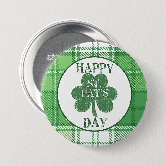 Happy St. Pat's Day Button (Voorkant /achterkant)