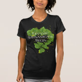 Happy St Patty, Green Shamrocks | mousserende hart T-shirt (Voorkant)