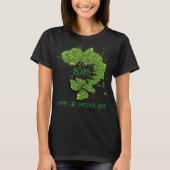 Happy St Patty, Green Shamrocks | mousserende hart T-shirt (Voorkant)