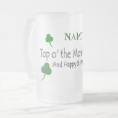Happy St. Patty's Day (1b) - Personaliseer - Stein Matglas Bierpul (Voorkant links)