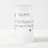 Happy St. Patty's Day (1b) - Personaliseer - Stein Matglas Bierpul (Center)