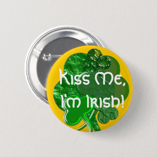 Happy St. Patty's Day - Button / pin - Personalise (Voorkant /achterkant)