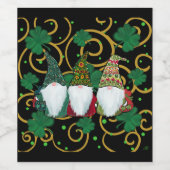Happy St. Patty's Day GNOMES Wijn Etiket (Enkel label)