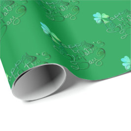 "Happy St. Patty's Day" Met de hand geschreven gro Cadeaupapier
