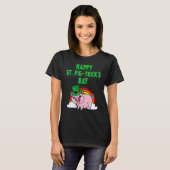 Happy St Pig Tricks Day Funny St Patricks Day Luck T-shirt (Voorkant volledig)