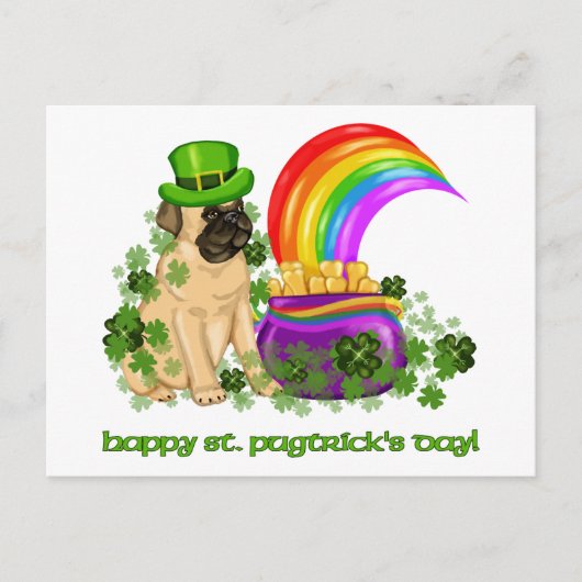 Happy St. Pugtrus's Day T - shirts en Gifts Briefkaart (Voorkant)