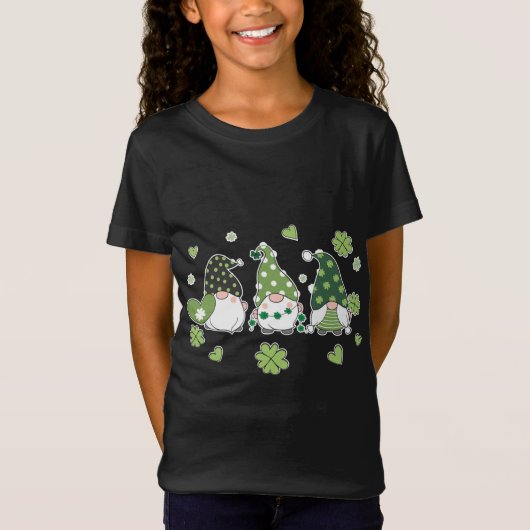 Happy St Saint Patrick's Day Gnome Trio S T-shirt (Voorkant)
