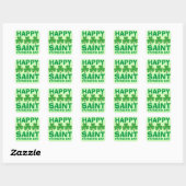 Happy St. Saint Patrick's Day Shamrock Clover Vierkante Sticker (Vel)