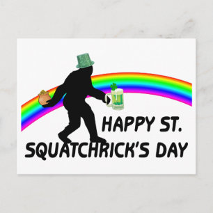 Happy St Squatchricks Day Briefkaart