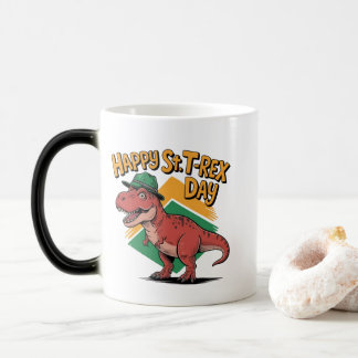 Happy St. T-Rex Day - Grappige dinosaurus St. Patr Magische Mok