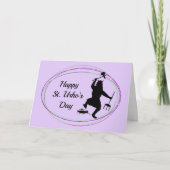 Happy St. Urho's Day Silhouette Customize Card Kaart (Voorkant)