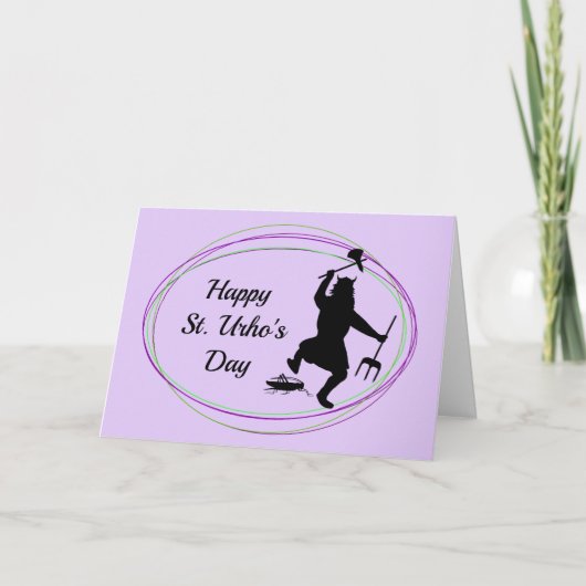 Happy St. Urho's Day Silhouette Customize Card Kaart (Voorkant)