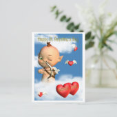 Happy St. Valentijnsdag Cupid Feestdagenkaart (Staand voorkant)