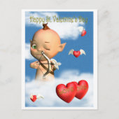 Happy St. Valentijnsdag Cupid Feestdagenkaart (Voorkant)