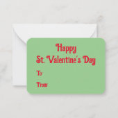 Happy St. Valentijnsdag Kaart Notitiekaartje (Voorkant)