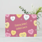 Happy St. Valentijns's Snoep Hearts Feestdagenkaart (Staand voorkant)