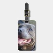 Happy Staffordshire Bull Terrier Bagagelabel (Voorkant verticaal)