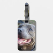 Happy Staffordshire Bull Terrier Bagagelabel (Achterkant verticaal)