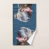 Happy Staffordshire Bull Terrier, Hand Towel Handdoek (Handdoek)