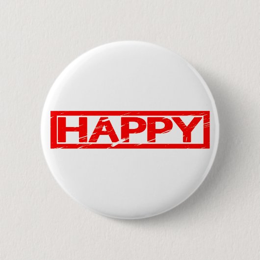 Happy Stamp Ronde Button 5,7 Cm (Voorkant)
