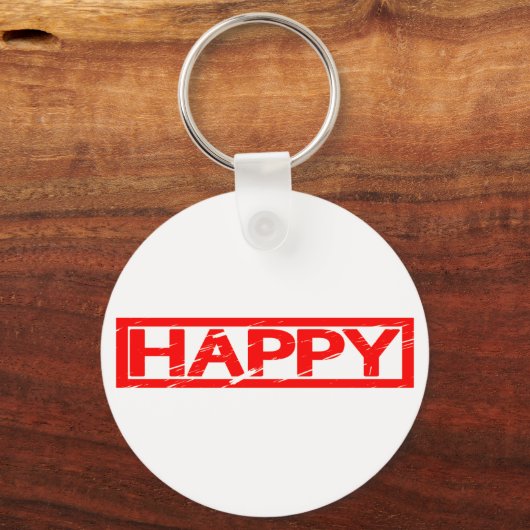 Happy Stamp Sleutelhanger (Voorkant)