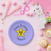 Happy Star Birthday Paper-Borden Papieren Bordje (Feest)