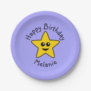 Happy Star Birthday Paper-Borden Papieren Bordje