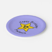 Happy Star Birthday Paper-Borden Papieren Bordje (Gekanteld)