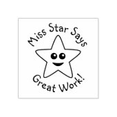 Happy Star Geweldig Werk Rubber Stamp Rubberstempel (Afrduk)