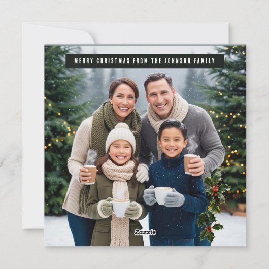 Happy Star Kerst Schattigee calico kat Elf Feestdagenkaart (Achterkant)