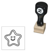 "Happy Star" Stamp Reward (1" x 1") Rubberstempel (Gestempeld)