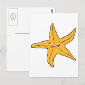 Happy Starfish Briefkaart (Voorkant / Achterkant)