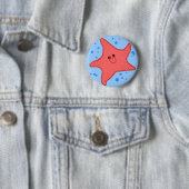 Happy starfish-knop ronde button 5,7 cm (In situ)