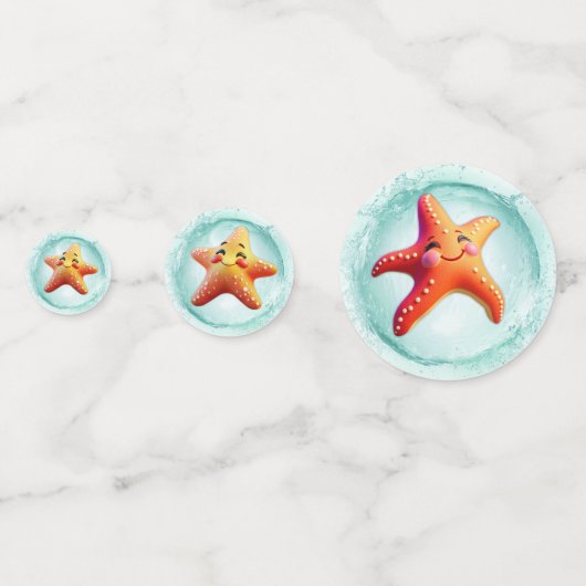 Happy Starfish tafel Confetti (Voorkanten)
