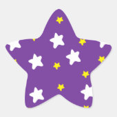 Happy Stars Paarse Ster Sticker (Voorkant)