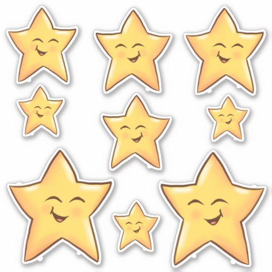 Happy Stars Sticker (Voorkant)