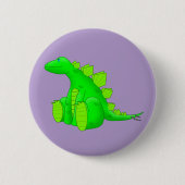 Happy Stegosaurus - Ronde Button 5,7 Cm (Voorkant)