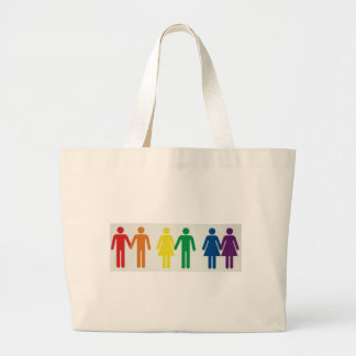Happy stellen grote tote bag