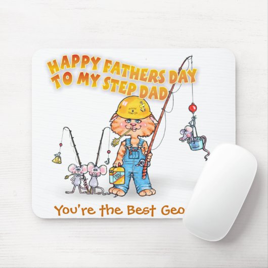 Happy Step Dad Day Muismat (Met muis)