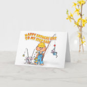 Happy Step Vaderdag Kaart (Gele Bloem)