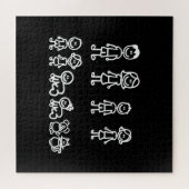 Happy Stick Figuur Familie Kunst Puzzel (Horizontaal)