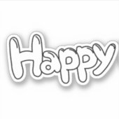 Happy Sticker (Voorkant)