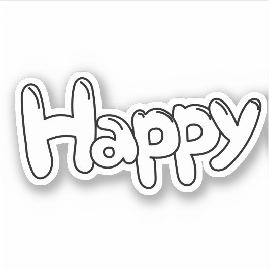 Happy Sticker (Voorkant)