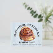 Happy Sticky Bun Feestdagen Briefkaart (Staand voorkant)