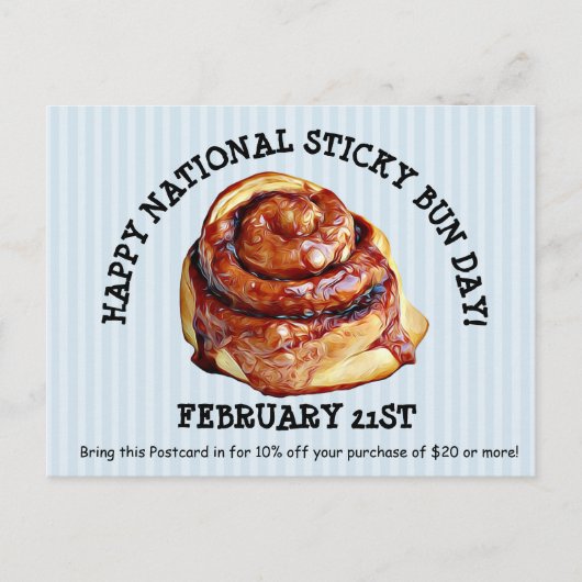 Happy Sticky Bun Feestdagen Briefkaart (Voorkant)