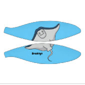 Happy stingray fish cartoon illustration basketbal (Panelen)