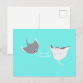 Happy Stingrays Briefkaart (Voorkant / Achterkant)
