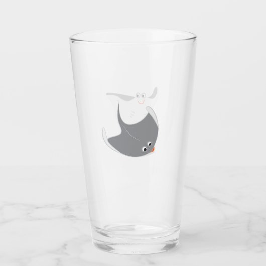 Happy Stingrays Glas (Voorkant)