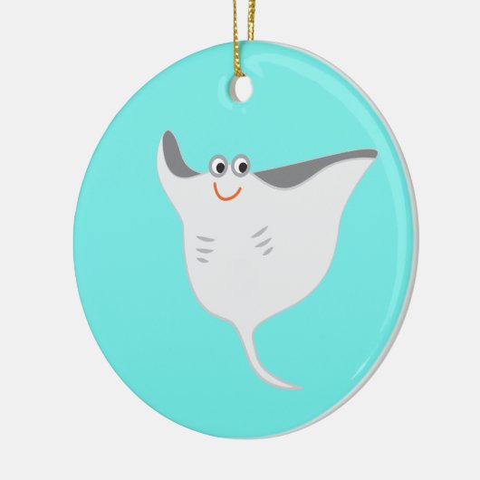 Happy Stingrays Keramisch Ornament (Links)