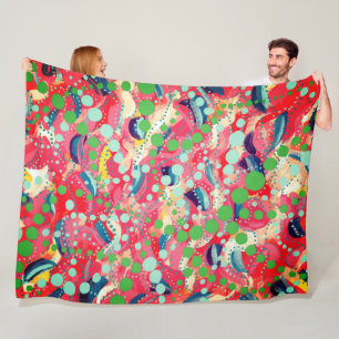 Happy-Stippen en afspeelvormen Fleece Deken